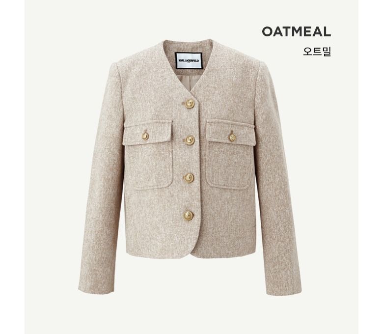 [론칭가99,000원▼] 칼라거펠트 23FW 블랑쉬 칼라리스 자켓